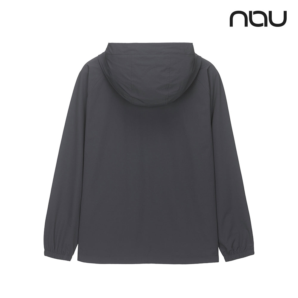 nau - 【nau】COMFY MESH LINED長袖半開襟(深灰)-防潑水 輕量 網狀內裡 中性款|DB2NC901|1NUJKW4502