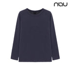 nau - 【nau】SANDWASHING長袖上衣(灰色)-抑菌機能 天絲 柔軟 親膚 中性款|DB2NC701|1NUTSF4906