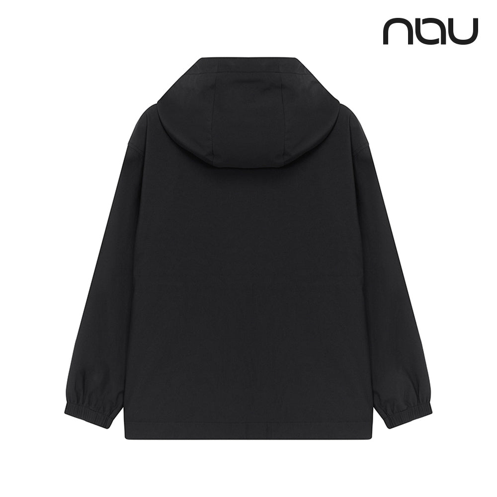 nau - 【nau】女 輕量彈性防風連帽外套(黑色)-防水 防風 連帽外套|DB2WJ201|1NUJKW4502