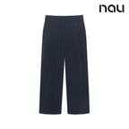 nau - 【nau】女 WORKATION七分寬褲(海軍藍)-夏季  吸濕排汗 彈性 透氣 涼爽|EB1WP201|1NUPNMU505