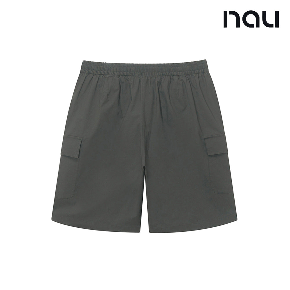 nau - 【nau】CARGO百慕達短褲(橄綠)-夏季 尼龍 彈性 防潑水 中性款 短褲|EB1NP002|1NUHPMU903