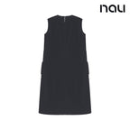 nau - 【nau】女 SUMMER ACT無袖連身裙(黑色)-夏季 尼龍彈性 透氣 防潑水 洋裝|EB1WR101|1NUOPMU501