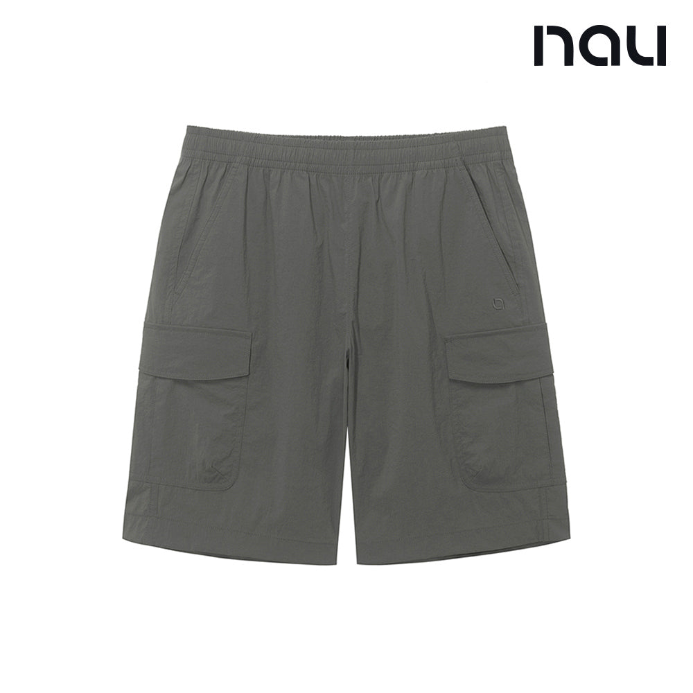 nau - 【nau】SUMMER ACT工裝短褲(橄綠)-夏季 尼龍彈性 防潑水 中性款 短褲|EB1NP001|1NUHPMU902