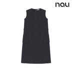 nau - 【nau】女 SUMMER ACT無袖連身裙(黑色)-夏季 尼龍彈性 透氣 防潑水 洋裝|EB1WR101|1NUOPMU501