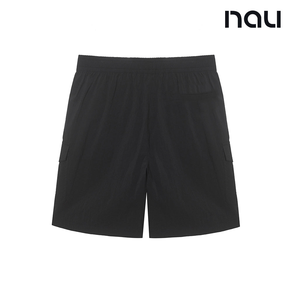 nau - 【nau】SUMMER ACT工裝短褲(黑色)-夏季 尼龍彈性 防潑水 中性款 短褲|EB1NP001|1NUHPMU902