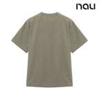nau - 【nau】SEERSUCKER短袖上衣(淺橄綠)-夏季涼爽 泡泡紗 不黏身 中性款 短T|EB1NC502|1NUTSMU901
