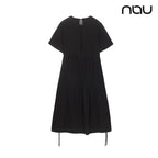 nau - 【nau】女 ACT STRING連身裙(黑色)-輕量 彈性 透氣 涼感 防潑水 洋裝|DB1WR101|1NUOPM4501