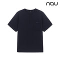 nau - 【nau】SEERSUCKER短袖上衣(海軍藍)-夏季涼爽 泡泡紗 中性款 短T 抗菌除臭|DB1NC502|1NUTSM4903