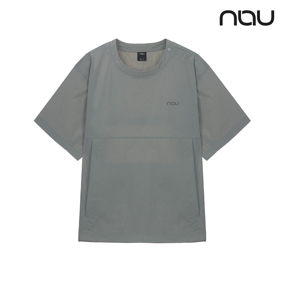nau - 【nau】SUMER ACT短袖上衣(灰色)-尼龍彈性 中性款短T 安孝燮代言|DB1NC501|1NUTSM4912