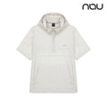 nau - 【nau】SUMER ACT短袖半開襟連帽上衣(暖灰色)-尼龍彈性 防潑水 連帽上衣 中性款|DB1NC801|1NUJKM4906
