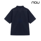 nau - 【nau】SEERSUCKER短袖襯衫(海軍藍)-夏季涼爽 泡泡紗 抗菌除臭|DB1NS101|1NUYSM4901