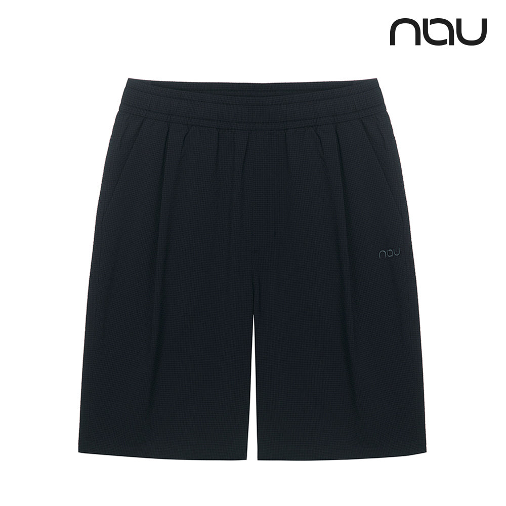 nau - 【nau】M/S SEERSUCKER短褲(深灰)-夏季涼爽 泡泡紗 透氣 防潑水 中性款|DB1NP004|1NUHPM4910