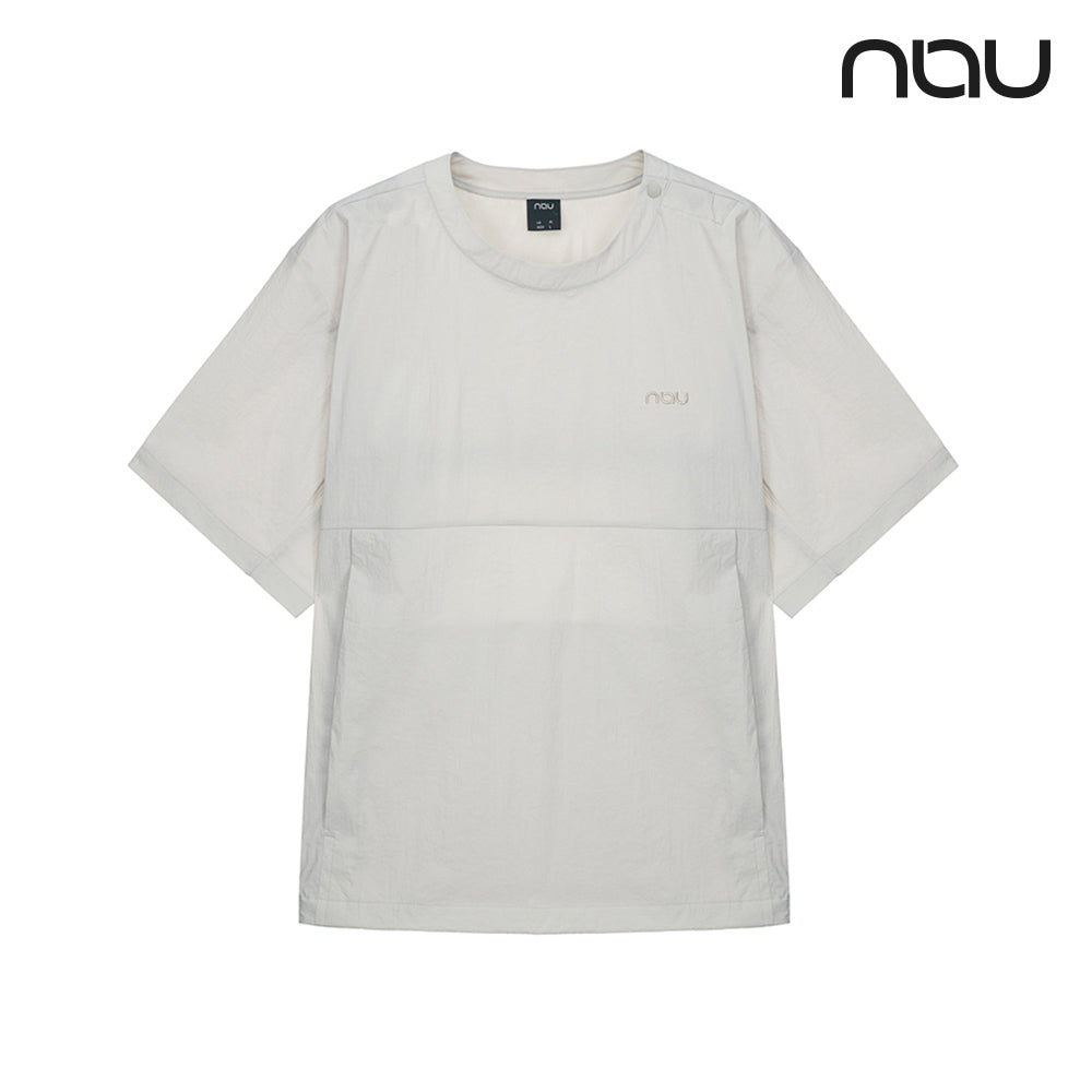 nau - 【nau】SUMER ACT短袖上衣(暖灰色)-尼龍彈性 中性款短T 安孝燮代言|DB1NC501|1NUTSM4912