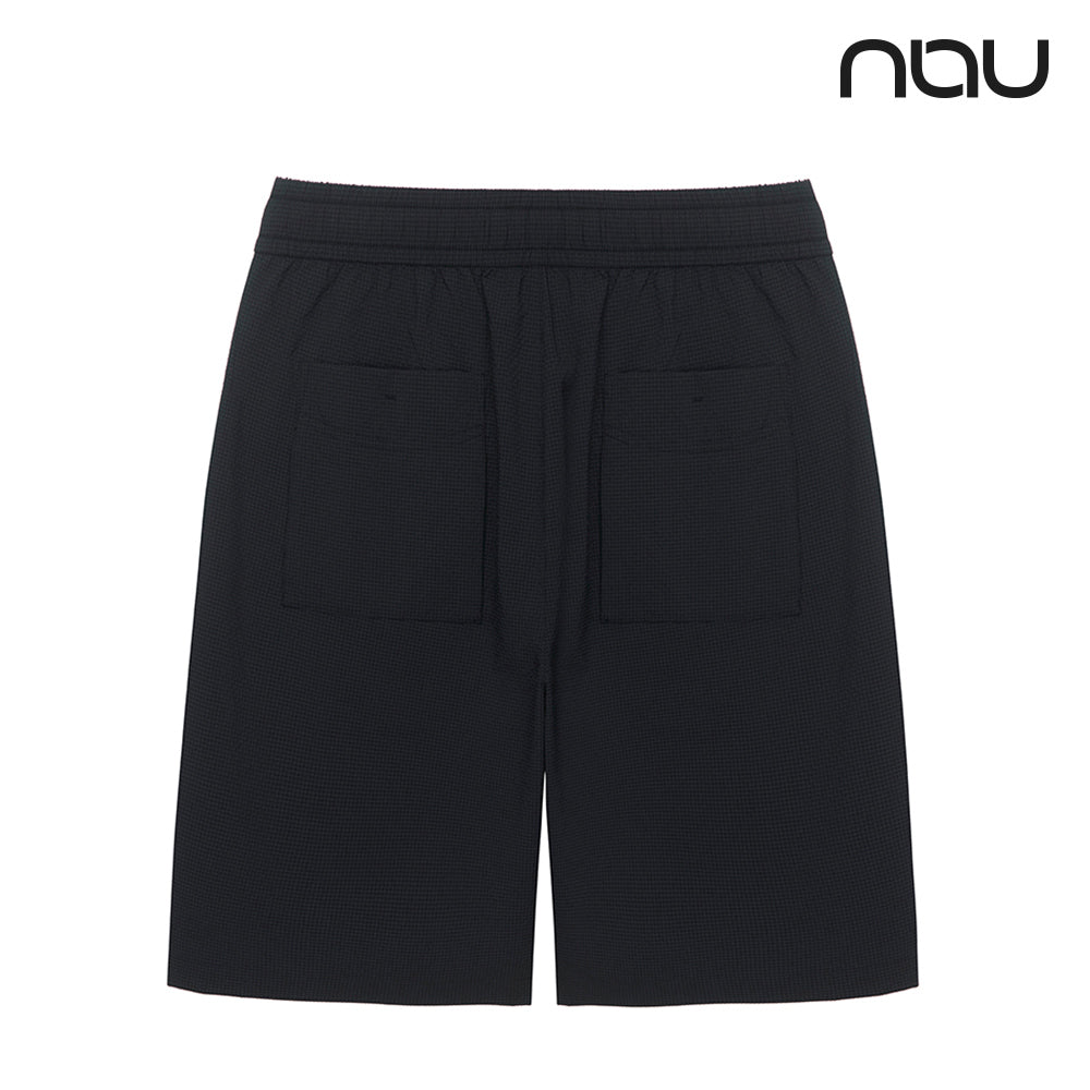 nau - 【nau】M/S SEERSUCKER短褲(深灰)-夏季涼爽 泡泡紗 透氣 防潑水 中性款|DB1NP004|1NUHPM4910