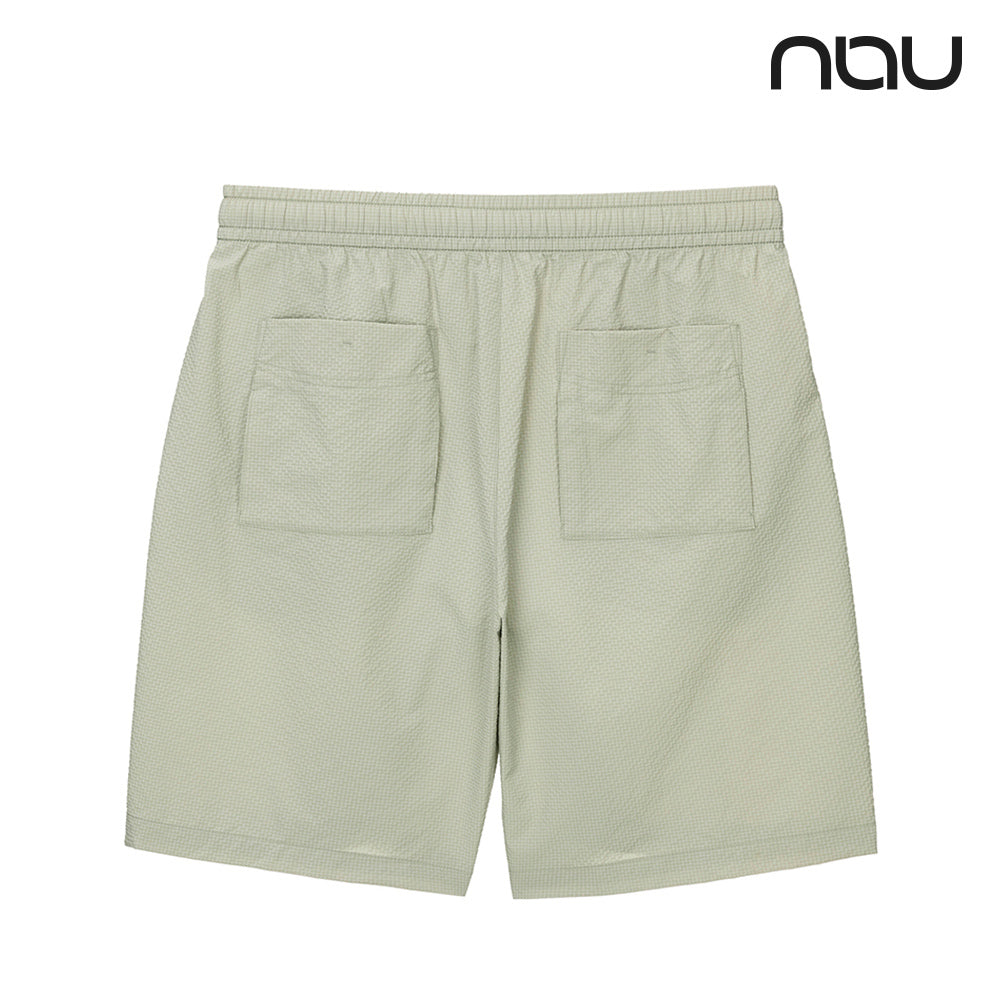 nau - 【nau】M/S SEERSUCKER短褲(卡其米)-夏季涼爽 泡泡紗 透氣 防潑水 中性款|DB1NP004|1NUHPM4910