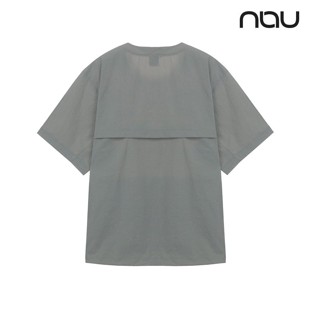 nau - 【nau】SUMER ACT短袖上衣(灰色)-尼龍彈性 中性款短T 安孝燮代言|DB1NC501|1NUTSM4912