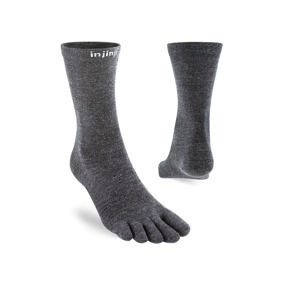 Injinji - 【injinji】Liner羊毛中筒內襪NX(石板灰) - NAA2994 | 羊毛抗菌襪 吸濕排汗 登山推薦 五趾襪