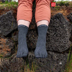 Injinji - 【injinji】Liner羊毛中筒內襪NX(石板灰) - NAA2994 | 羊毛抗菌襪 吸濕排汗 登山推薦 五趾襪