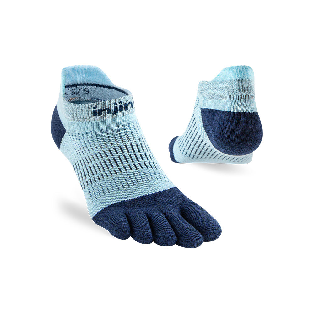 Injinji - 【injinji】女 Run輕量吸排五趾隱形襪NX(鷺藍)  - WAA9051 | COOLMAX 女生腳型 吸濕排汗 輕量透氣 五趾襪 隱形襪