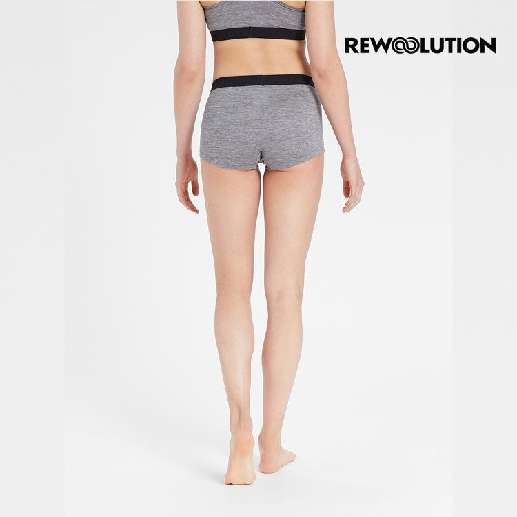 REWOOLUTION - 【Rewoolution】女 BOXWA 140g內褲(霧灰)羊毛褲 內褲 保暖褲 登山必備 吸濕排汗|EB2WU20192