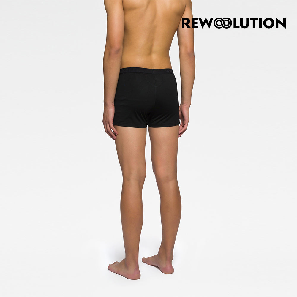 REWOOLUTION - 【Rewoolution】男 Gaz 140g內褲 (黑色)羊毛褲 平口褲 保暖褲 內褲 登山必備 吸排|MU20195