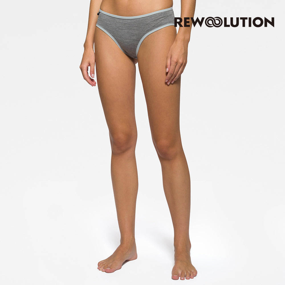 REWOOLUTION - 【Rewoolution】女 SURI 140g內褲(霧灰)美麗諾羊毛 抗臭 透氣 保暖 三角內褲  羊毛褲 吸濕排汗|EB2WU20293