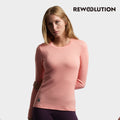 REWOOLUTION - 【Rewoolution】女 LILY 180g長袖T恤(鮭魚粉) 美麗諾羊毛 控溫 圓領長袖 羊毛衣 T恤 登山吸濕排汗|EB2WC70711