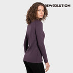 REWOOLUTION - 【Rewoolution】女 SEFTON 230g長袖半開襟(葡萄紫)羊毛衣 半開襟 登山必備 吸濕排汗|DB2WC905|M1W0432J23