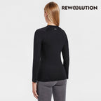 REWOOLUTION - 【Rewoolution】女 WIKI 190g長袖T恤(黑色)羊毛衣 T恤 登山必備 吸濕排汗|EB2WC70395