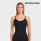 REWOOLUTION - 【Rewoolution】女 DREW 140g背心(黑色)美麗諾羊毛 萊卡 底層衣 女背心 |EB1WU505|M1W2000J14