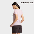REWOOLUTION - 【Rewoolution】女 WHETU 140g短袖印花T恤(淡粉紅)美麗諾羊毛 印花設計 短T|EB1WC516|M1W010RJ14