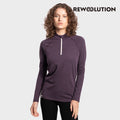 REWOOLUTION - 【Rewoolution】女 SEFTON 230g長袖半開襟(葡萄紫)羊毛衣 半開襟 登山必備 吸濕排汗|DB2WC905|M1W0432J23