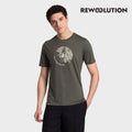 REWOOLUTION - 【Rewoolution】男 WAKA 140g短袖印花T恤(海藻綠)美麗諾羊毛 抑菌抗臭 獨木舟 印花圖騰 短T|EB1MC516|M1M011DJ14