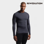 REWOOLUTION - 【Rewoolution】男 DENZEL 180g長袖T恤(隕石灰) 羊毛衣 登山必備 圓領 底層衣 合身版型| EB2MC70593