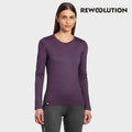 REWOOLUTION - 【Rewoolution】女 BERRY 140g長袖T恤 (深紫紅) 羊毛衣 T恤 登山必備 吸濕排汗|EB2WC71178