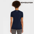 REWOOLUTION - 【Rewoolution】女 ALI 190g短袖T恤(海軍藍)羊毛衣 T恤 登山必備 吸濕排汗|EB2WC50256