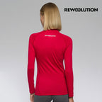 REWOOLUTION - 【Rewoolution】女 LINDSEY 190g長袖半開襟(寶石紅)羊毛衣 半開襟 登山必備 吸濕排汗| WC90205