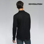 REWOOLUTION - 【Rewoolution】男 INDY 190g長袖Polo衫(黑色)羊毛衣 登山必備 吸排| MC30195