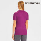 REWOOLUTION - 【Rewoolution】女 ALI 190g短袖T恤(梅洛紅)羊毛衣 T恤 登山必備 吸濕排汗|WC50207|M1W0100J19