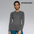 REWOOLUTION - 【Rewoolution】女 WIKI 190g長袖T恤(碳灰)-羊毛衣 T恤 登山必備 吸濕排汗|WC703|