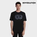 REWOOLUTION - 【Rewoolution】男 LOGOTYPE 140g短袖印花T恤(黑色) 短袖羊毛衣|CB1MC512 M1M010RJ14