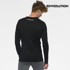 REWOOLUTION - 【Rewoolution】男 TOMMY 140g長袖T恤(黑色) 羊毛衣 登山必備  底層衣|EB2MC70195