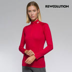 REWOOLUTION - 【Rewoolution】女 LINDSEY 190g長袖半開襟(寶石紅)羊毛衣 半開襟 登山必備 吸濕排汗| WC90205