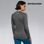 REWOOLUTION - 【Rewoolution】女 WIKI 190g長袖T恤(碳灰)-羊毛衣 T恤 登山必備 吸濕排汗|WC703|