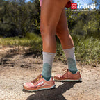 Injinji - 【injinji】女 Trail野跑避震吸排五趾中筒襪FX(高嶺綠) - WAA3934 | 吸濕排汗 厚底防震 防腳底水泡 推薦女襪