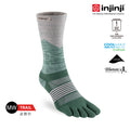 Injinji - 【injinji】女 Trail野跑避震吸排五趾中筒襪FX(高嶺綠) - WAA3934 | 吸濕排汗 厚底防震 防腳底水泡 推薦女襪