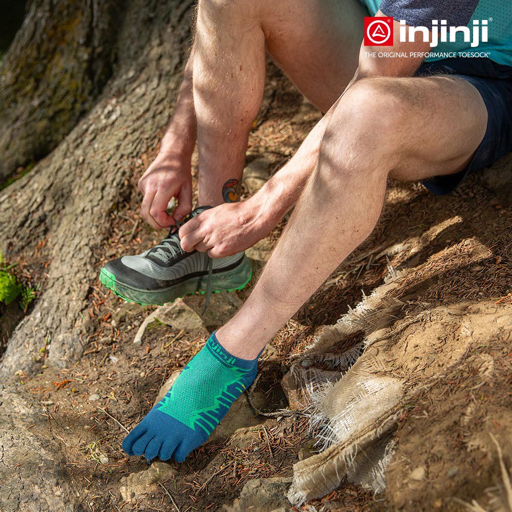 Injinji - 【injinji】Ultra Run終極系列五趾隱形襪 (波塞頓藍) - NAA6557 | 吸濕排汗 輕量透氣 避震緩衝 全馬 超馬 推薦跑步襪