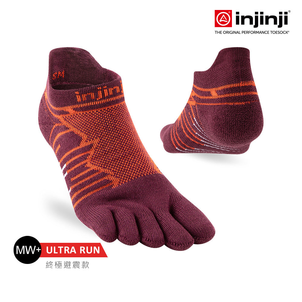 Injinji - 【injinji】Ultra Run終極系列五趾隱形襪 (桃花心木) - NAA6508 | 吸濕排汗 輕量透氣 避震緩衝 全馬 超馬 推薦跑步襪