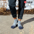 Injinji - 【injinji】女 Ultra Run終極系列五趾短襪 (石板灰) - WAA6994 | 吸濕排汗 推薦女生 避震緩衝 推薦路跑用品 慢跑長跑 馬拉松襪 短襪