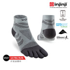 Injinji - 【injinji】女 Ultra Run終極系列五趾短襪 (石板灰) - WAA6994 | 吸濕排汗 推薦女生 避震緩衝 推薦路跑用品 慢跑長跑 馬拉松襪 短襪